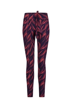 Studio Anneloes Studio Anneloes stairdown leaves trousers 11975 Broek 6936 darkblue/merlot