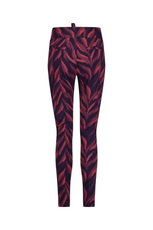 Studio Anneloes Studio Anneloes stairdown leaves trousers 11975 Broek 6936 darkblue/merlot