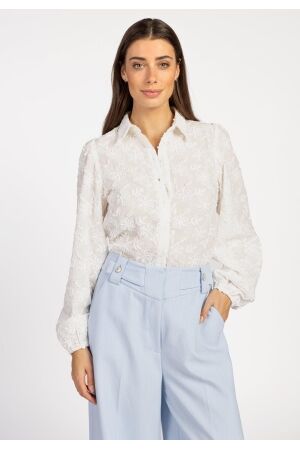 Aaiko Aaiko lien long sleeve co 510 Blouse 114300 les blancs