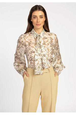 Aaiko Aaiko veronne tie print ten 562 Blouse 114300 les blancs