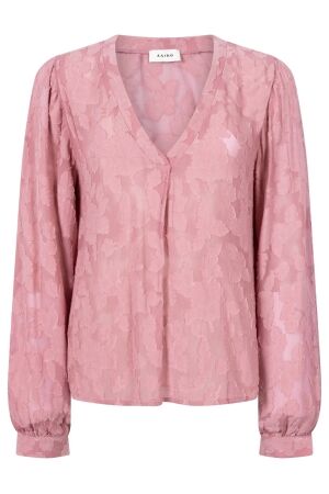 Aaiko Aaiko alana chiffon flower pes 509 T-shirt Lange mouw 171614 dusty berry