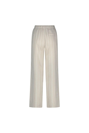 Nukus Nukus valerie pants stripe Broek 124 sand/offwhite