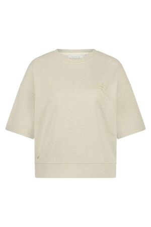 Nukus Nukus lotte sweat lurex Sweater 239 sand/gold