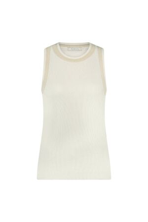 Nukus Nukus nice singlet Tops en Singlets 126 offwhite/gold