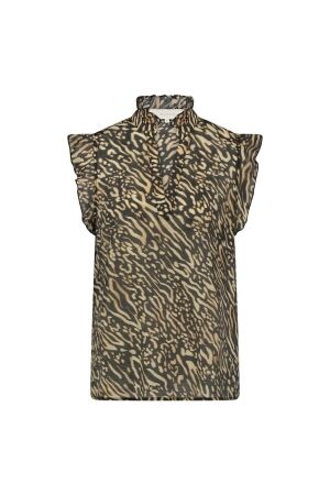 Nukus Nukus aurora top T-shirt Korte mouw 242 sand/black