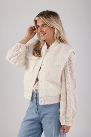 Nukus Nukus mia gilet boucle Gilets 17 off white