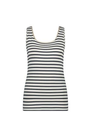 Nukus Nukus juba singlet stripe Tops en Singlets 219 offwhite/navy