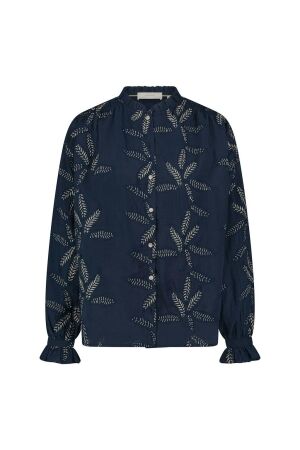 Nukus Nukus jenna blouse embroidery Blouse 70 navy