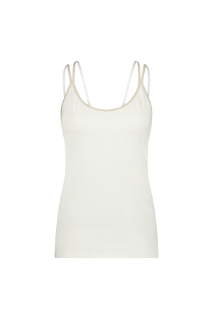 Nukus Nukus carlijn singlet Tops en Singlets 126 offwhite/gold
