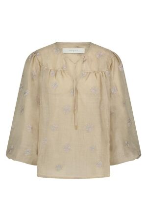 Nukus Nukus kaoutar blouse embroidery Blouse 9 sand