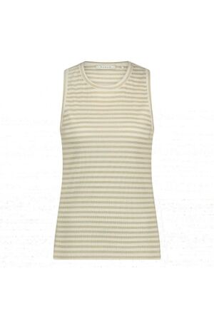 Nukus Nukus stefania singlet stripes Tops en Singlets 126 offwhite/gold