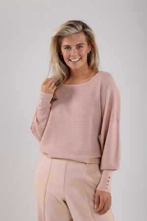 Nukus Nukus batwing pullover lurex Trui 13 powder