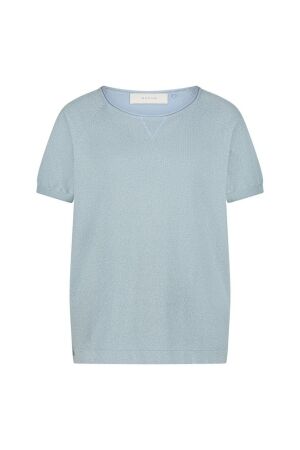 Nukus Nukus anita top lurex T-shirt Korte mouw 46 sky