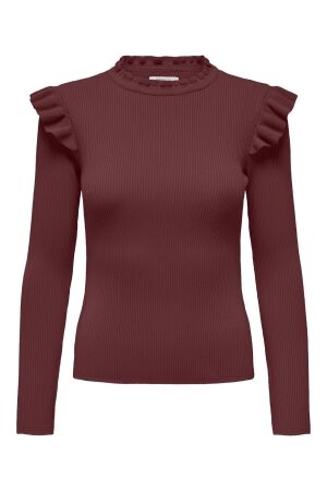 Only Only onlsia sally ruffle ls pullover knt noos Trui syrah
