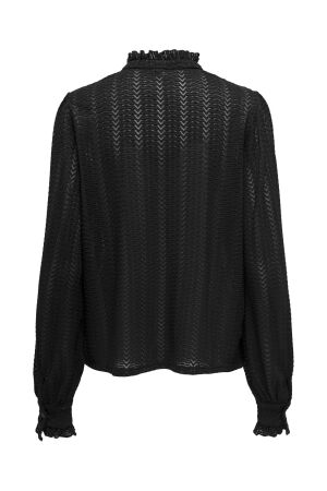 Only Only onlisabelle l/s placket ruffle top csjrs Blouse black