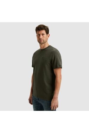 PME Legend PME Legend ptss2502563 short sleeve r-neck jacquard strip 8039 - beluga