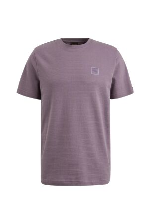 PME Legend PME Legend ptss2502563 short sleeve r-neck jacquard strip 4184 - purple sage