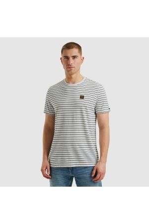 PME Legend PME Legend ptss2502556 short sleeve r-neck yd melange str 7013 - bone white 7013 - Bone White