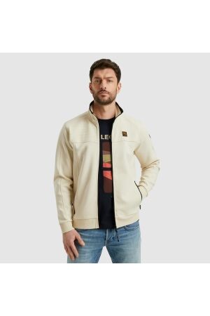 PME Legend PME Legend psw2502476 zip jacket spacer look sweat Sweater 7013 - bone white
