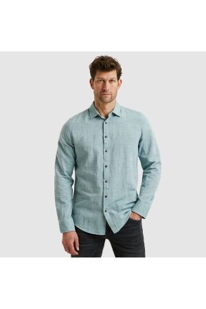PME Legend PME Legend psi2503224 long sleeve shirt cotton linen 6072 - deep jungle