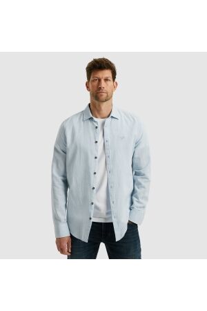 PME Legend PME Legend psi2503224 long sleeve shirt cotton linen 5040 - placid blue