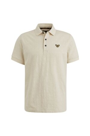 PME Legend PME Legend ppss2503883 short sleeve polo jacquard jersey 7013 - bone white