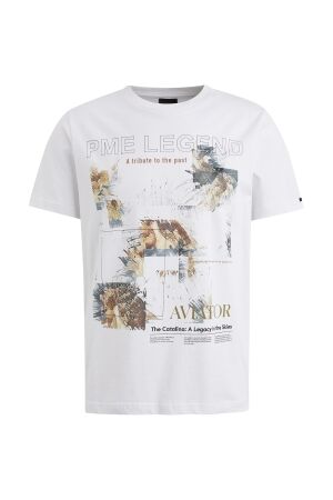 PME Legend PME Legend ptss2503570 short sleeve r-neck single jersey 7003 - bright white