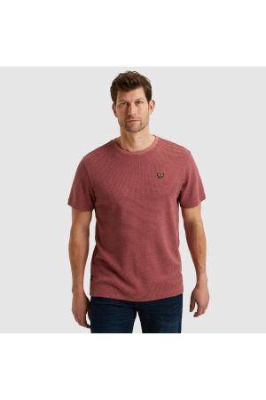 PME Legend PME Legend ptss2503566 short sleeve r-neck textured strip 4021 - dry rose