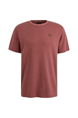 PME Legend PME Legend ptss2503566 short sleeve r-neck textured strip 4021 - dry rose