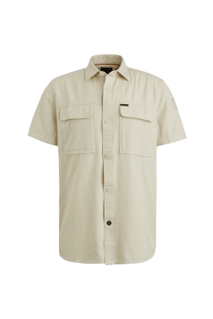 PME Legend PME Legend psis2503242 short sleeve shirt slub cotton 7013 - bone white