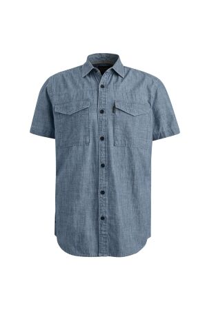 PME Legend PME Legend psis2503237 short sleeve shirt indigo chambray 590 - real indigo