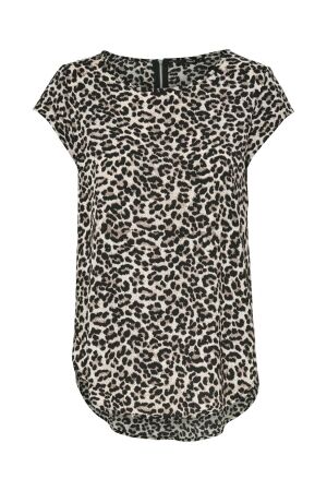 Only Only onlvic s/s aop top noos ptm T-shirt Korte mouw pumice stone leo aop