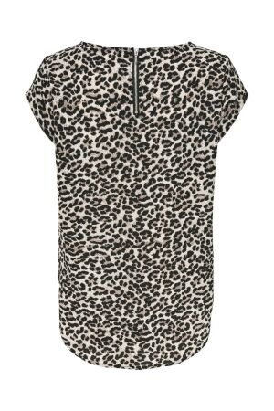 Only Only onlvic s/s aop top noos ptm T-shirt Korte mouw pumice stone leo aop