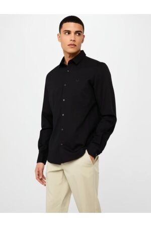 PME Legend PME Legend psi2400033long sleeve shirt satin jersey Overhemd 999 - black