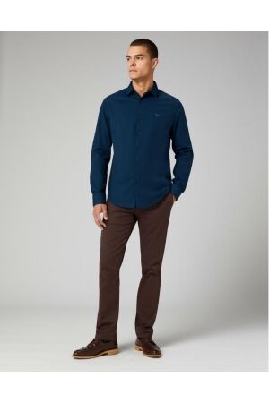 PME Legend PME Legend psi2400033 long sleeve shirt satin jersey Overhemd 5286 - navy blazer
