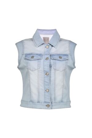 Geisha Geisha jeans jacket sleeveless 55021-10 Jackets 830 bleached denim