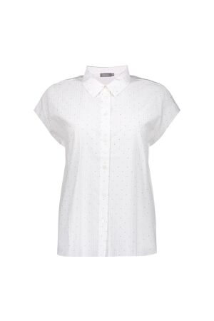 Geisha Geisha blouse rhinestones 53105-26 Blouse 10 off-white