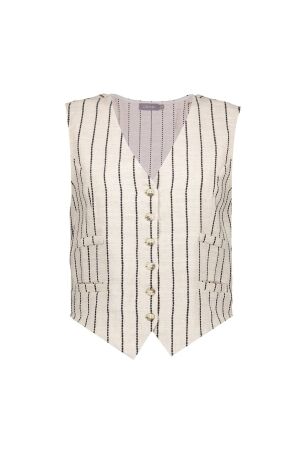 Geisha Geisha gilet 55126-20 Gilets 720 sand/black