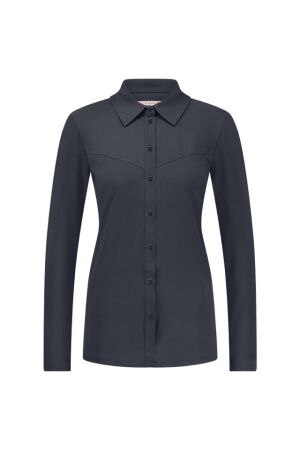 Studio Anneloes Studio Anneloes poppy western shirt 12111 Blouse 9800 antraciet