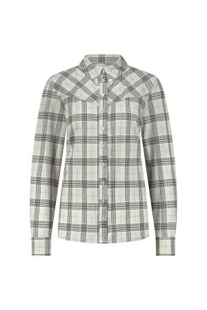 Studio Anneloes Studio Anneloes bobby western check blouse 12121 Blouse 9598 grey melange/antraciet 9598 grey melange/antraciet