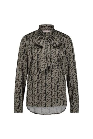Studio Anneloes Studio Anneloes bobby bow signature blouse 12102 Blouse 2290 latte/black