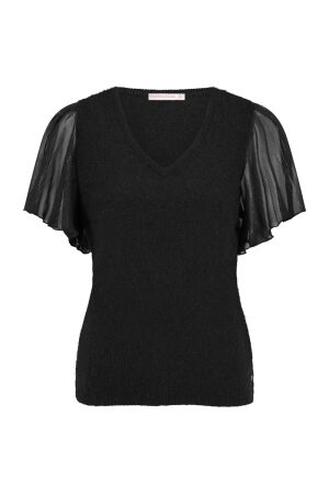 Studio Anneloes Studio Anneloes vlinder mohair pullover 12064 Trui korte mouw 9000 black