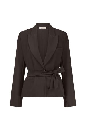 Studio Anneloes Studio Anneloes lette bonded blazer 12129 Blazers 8700 espresso