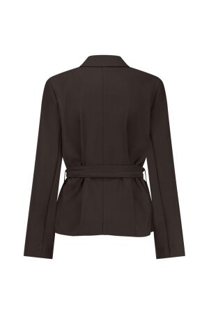 Studio Anneloes Studio Anneloes lette bonded blazer 12129 Blazers 8700 espresso