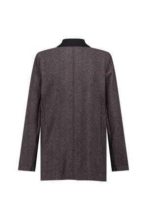 Studio Anneloes Studio Anneloes loulou herringbone blazer 12136 Blazers 9087 black/espresso