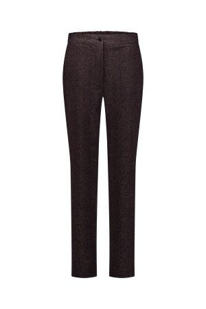 Studio Anneloes Studio Anneloes collins herringbone trousers 12138 Broek 9087 black/espresso 9087 black/espresso