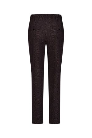 Studio Anneloes Studio Anneloes collins herringbone trousers 12138 Broek 9087 black/espresso