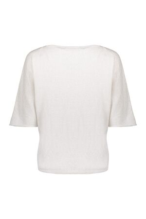 Geisha Geisha pullover v-neck 3/4 sl 54050-70 Trui korte mouw 721 light sand/silver