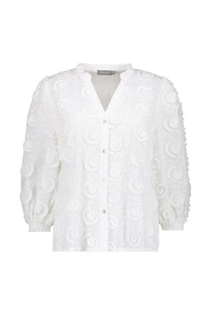 Geisha Geisha blouse fancy circles 53103-26 Blouse 10 off-white