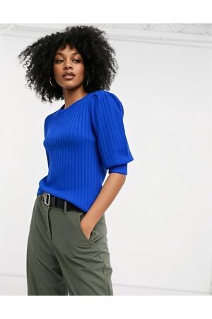 Geisha Geisha pullover rib short sleeves 54031-14 Trui korte mouw 650 cobalt